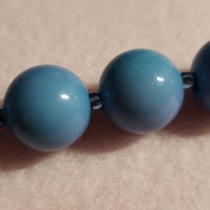 Retro Looking 20" Powder Blue Necklace